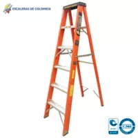 Escaleras De Colombia Escalera Certificada Tipo Tijera Dieléctrica En Fibra De Vidrio De 6 Pasos / 1,80 M 136 Kg T1A