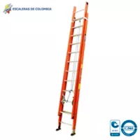 Escaleras De Colombia Escalera Certificada Tipo Extensión Dieléctrica En Fibra De Vidrio De 24 Pasos / 7,40 M 113 Kg T1