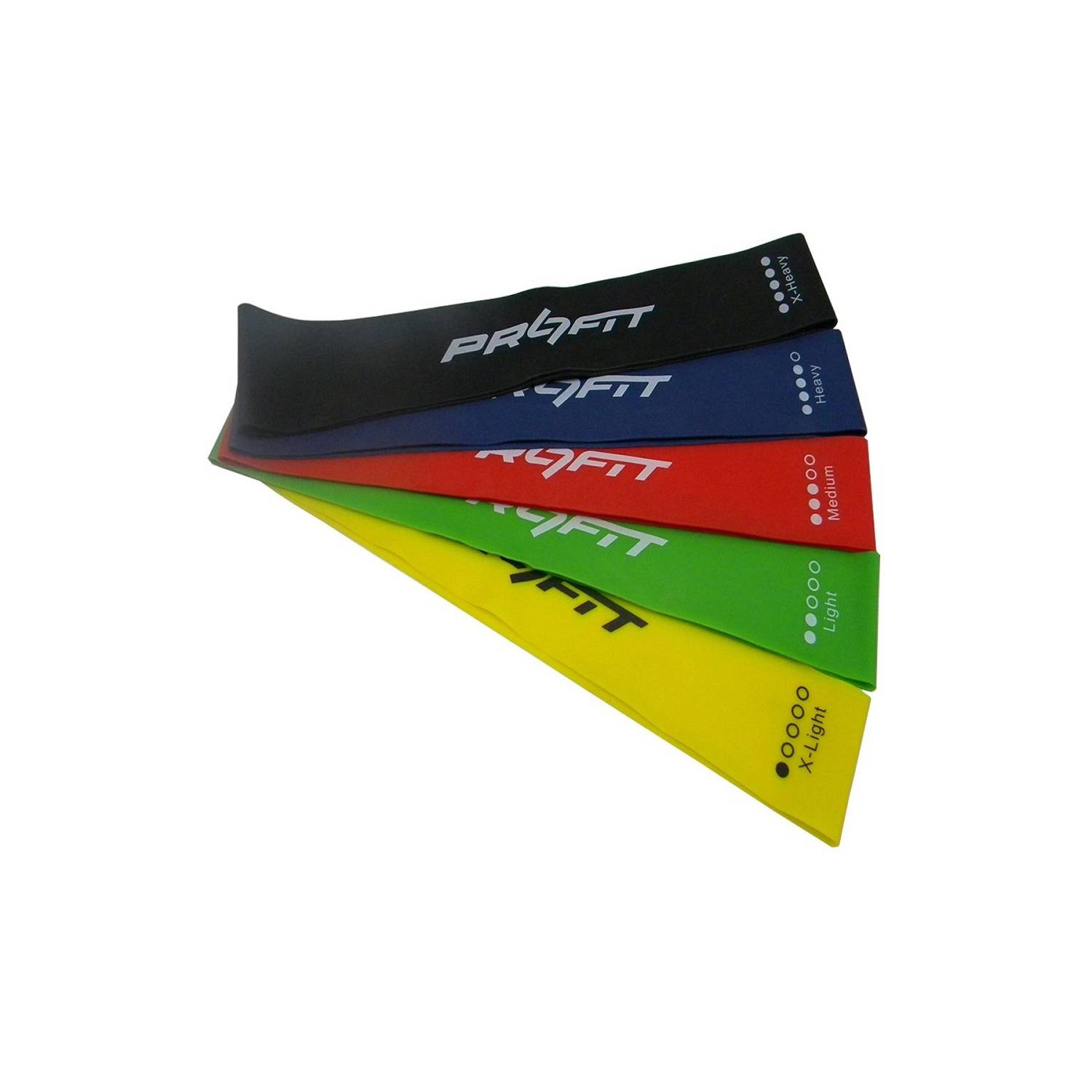 Pack de 4 bandas elásticas de látex, varios colores y niveles de