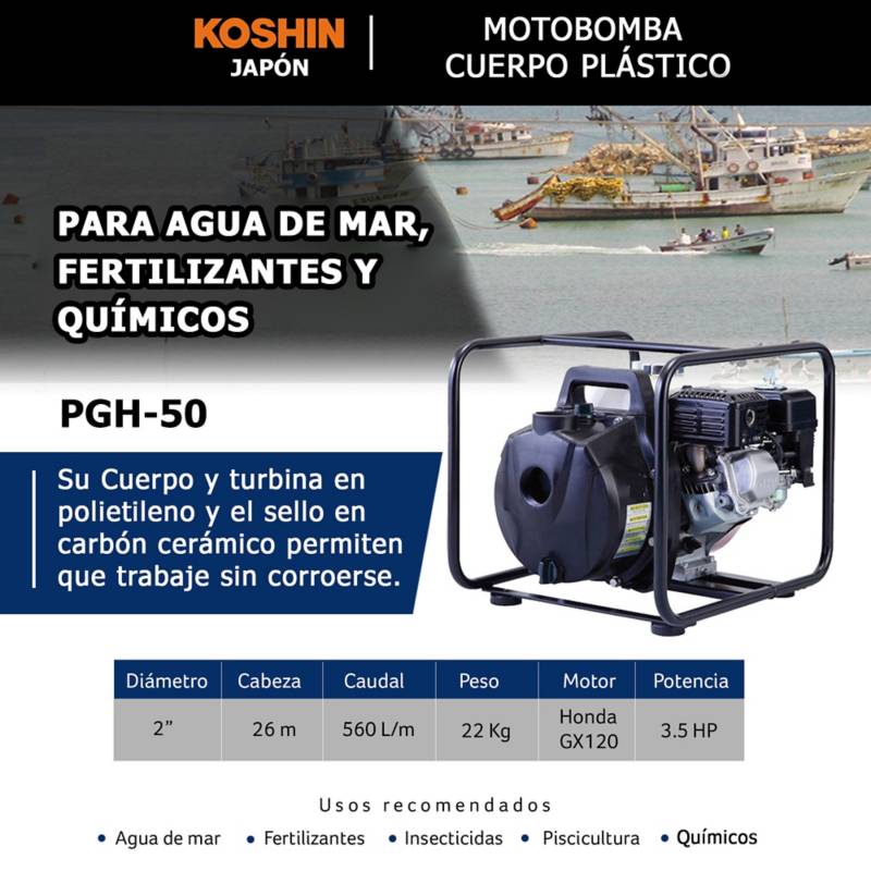 Bomba de agua 3 4.2 HP caudal a gasolina