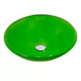 Lavamanos Cristal Verde 38cms Color Incrustado 7301