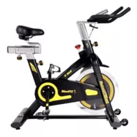 Bicicleta Spinning E-Ban Con Monitor Capacidad 135 Kg Color Amarillo