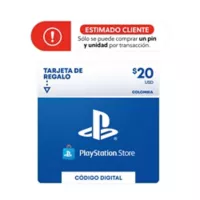 Playstation Pin Virtual Colombia Playstation $20 USD