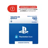 Playstation Pin Virtual Colombia Playstation $50 USD