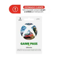 Xbox Pin Virtual Xbox Game Pass Ultimate 3 Meses