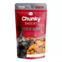 Alimento Húmedo Para Gato Delicat Pouche Trozos De Salmón Chunky 80g