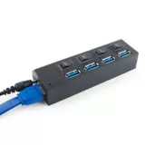 Multipuerto 4 Puertos USB 3.0-Negro