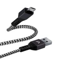 Cable Flexible Micro USB a USB 2.0 Nylon 1.8Metros Negro