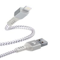 Cable LIGHTNING a USB 2.0 Nylon 1.8Metros Blanco