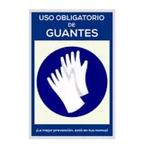 Señal Uso Obligatorio de Guantes 20x30cm
