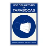 Señal Uso Obligatorio de Tapabocas 20x30cm
