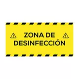 Señal Zona Descontaminación Sticker Piso 60x30cm