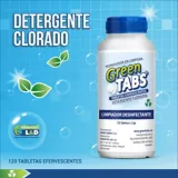 Detergente Cloro Greentabs Tabletas x2.5gr 120 Unidades