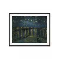 Cuadro Starry Night Van Gogh 70x57cm Marco Café
