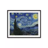 Cuadro The Starry Night Van Gogh 70x59cm Marco Café