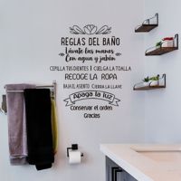 Sticker Decorativo Reglas del Baño