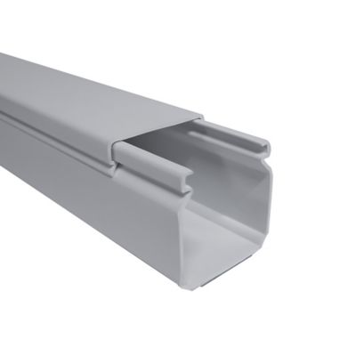 Canaleta ranurada 40x40mm de 2mts. Gris Dexson - Canaletas