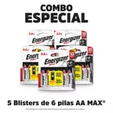 Combo Energizer Max 5 Blisters AA-6