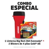Combo Linterna Big Red 2AA 2 Blisters Gold AA-4