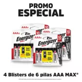 Combo Energizer Max 4 Blisters AAA-6
