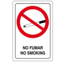Señal Reglamentaria No Fumar 22X15Cm