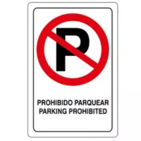 Señal Prohibido Parquear 32.5X22.5Cm Vinilo Adh