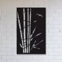 Cuadro Aplique Decorativo Bambú Calado 70x45cm