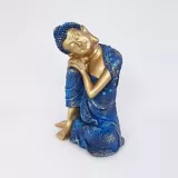 Buda Relajante Azul 23cm Poliresina