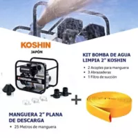 Koshin Kit Bomba Agua Limpia 2Pulg y Manguera Descarga