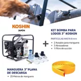 Kit Bomba Agua/Lodo 3Pulg y Manguera Descarga