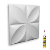 Panel 3D Flor 50X50Cm Cj x12 Paneles + Pegante