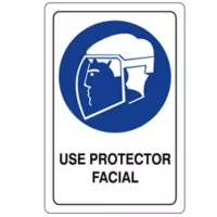 Señal Oblig Use Protector Facial 32.5X22.5Cm