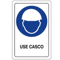 Señal Oblig Use Casco 22X15Cm Vinilo Adhesivo