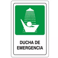 Señal Evacuacion Ducha Emergencia 22X15