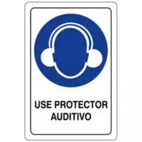 Señal Use Protector Auditivo 22X15Cm Vinilo Ad