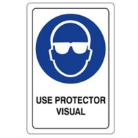 Señal Obligacion Use Protector Visual 22X15Cm