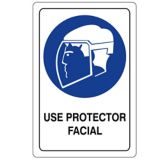 Señal Obligacion Use Protector Facial 22X15Cm