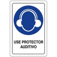 Señal Obligacion Use Protector Auditivo 22X15Cm
