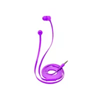 Audífonos Duga 3.5mm Neón Purpura In Ear Cable Plano