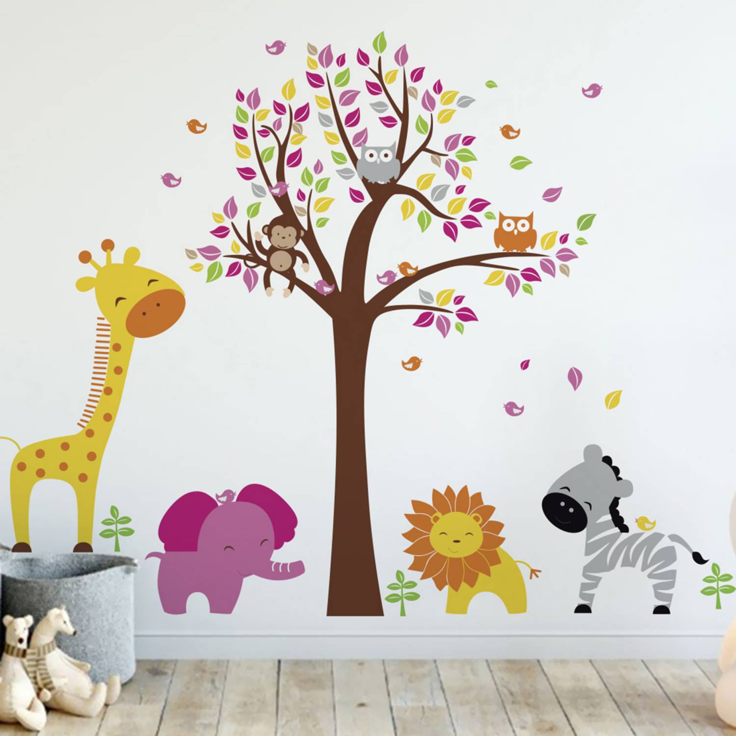 Adhesivos infantiles en vinilo decorativo árboles para niñas Colombia