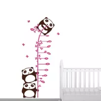 Vinilo Infantil Medidor de Pandas Niña 65x150