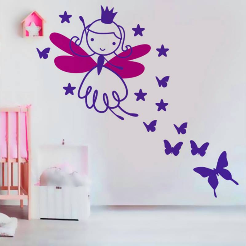 Vinilo Decorativo Adhesivo Mariposas Rama para niñas Colombia