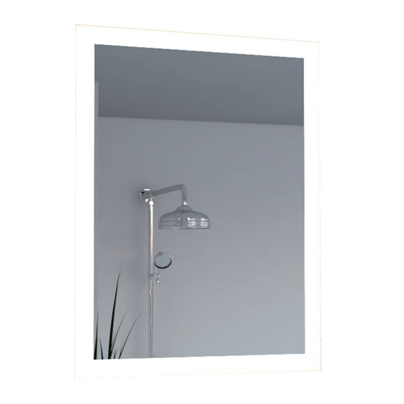 Espejo rectangular catania, gris, con luz led - Madecentro