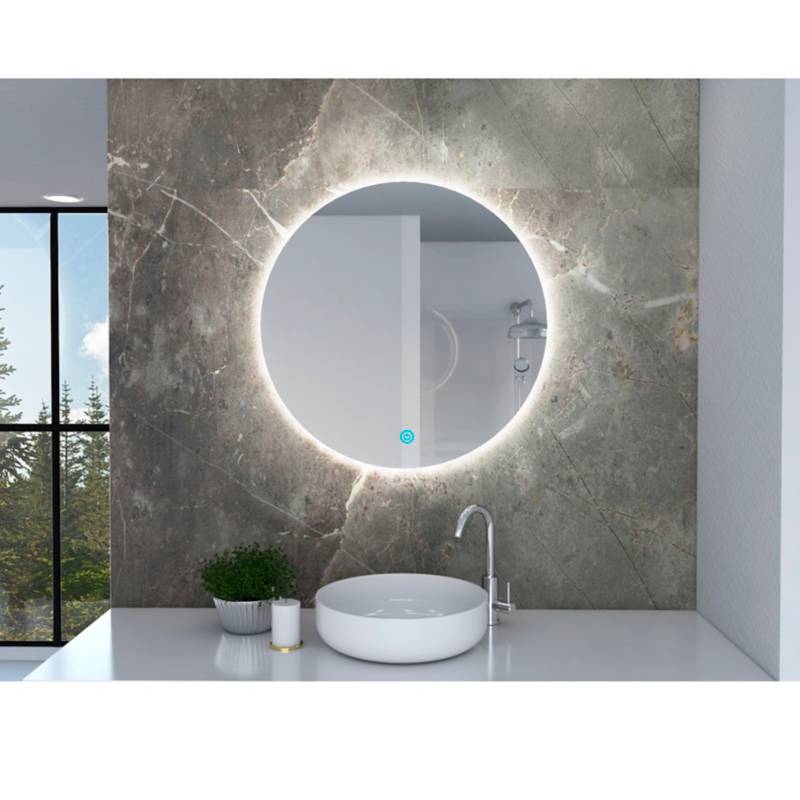 Espejo de baño CAPRI. Luz fría LED integrada en el espejo