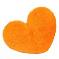 Cojín Decorativo Peludo Corazón Naranja