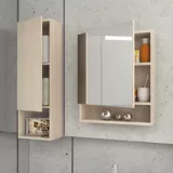 Gabinete De Baño 1 Puerta Con Espejo + Modulo Auxiliar