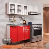 Cocina Integral Colors 1.75 M Rojo con Blanco