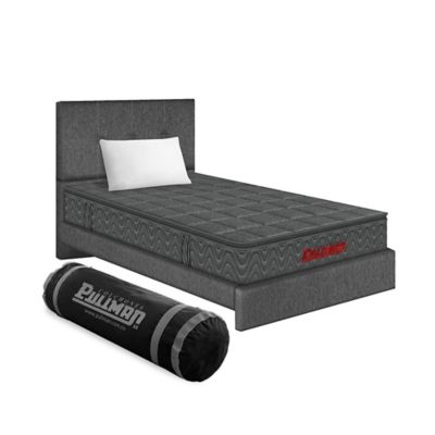 Combo Orthopack Mohnblatt BTU Gris + Cama Tapizada + Lencería - Amoblando