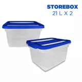 Set x 2 Cajas Storebox 21 Lt Azul