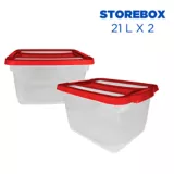 Set x 2 Cajas Storebox 21 Lt Rojo